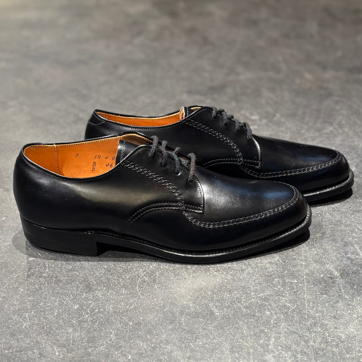 美品【ALDEN】オールデン 461 モックトゥ Uチップ 旧ロゴ カーフ ブラック サイズUS7D モディファイドラスト