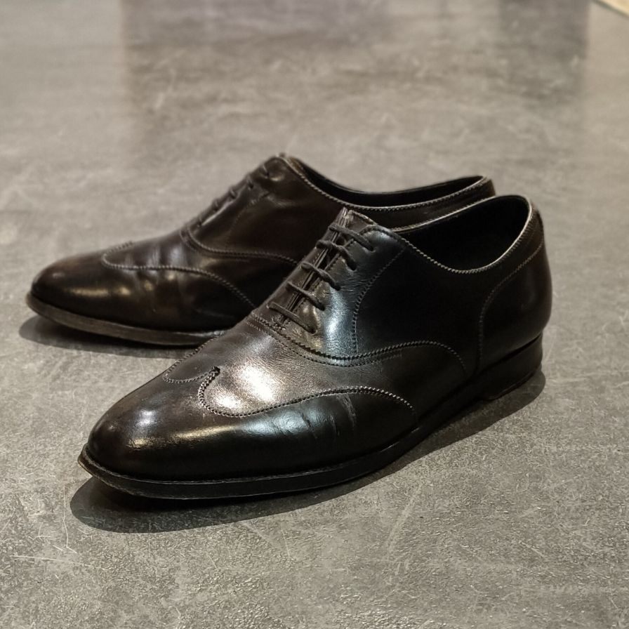 ダメージ品【JOHN LOBB】ジョンロブ ウィドナー カーフ ブラック サイズ UK6.5E 8695ラスト ※クラックあり