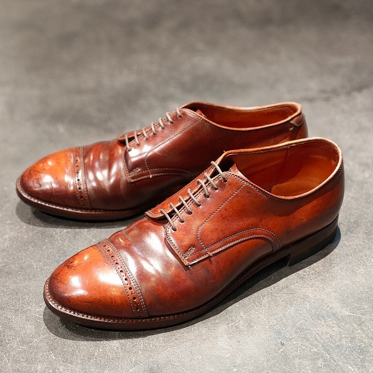 希少 【ALDEN】オールデン アナトミカ別注 56254 パンチドキャップトゥ コードバン ラベロ サイズUS9D モディファイドラスト