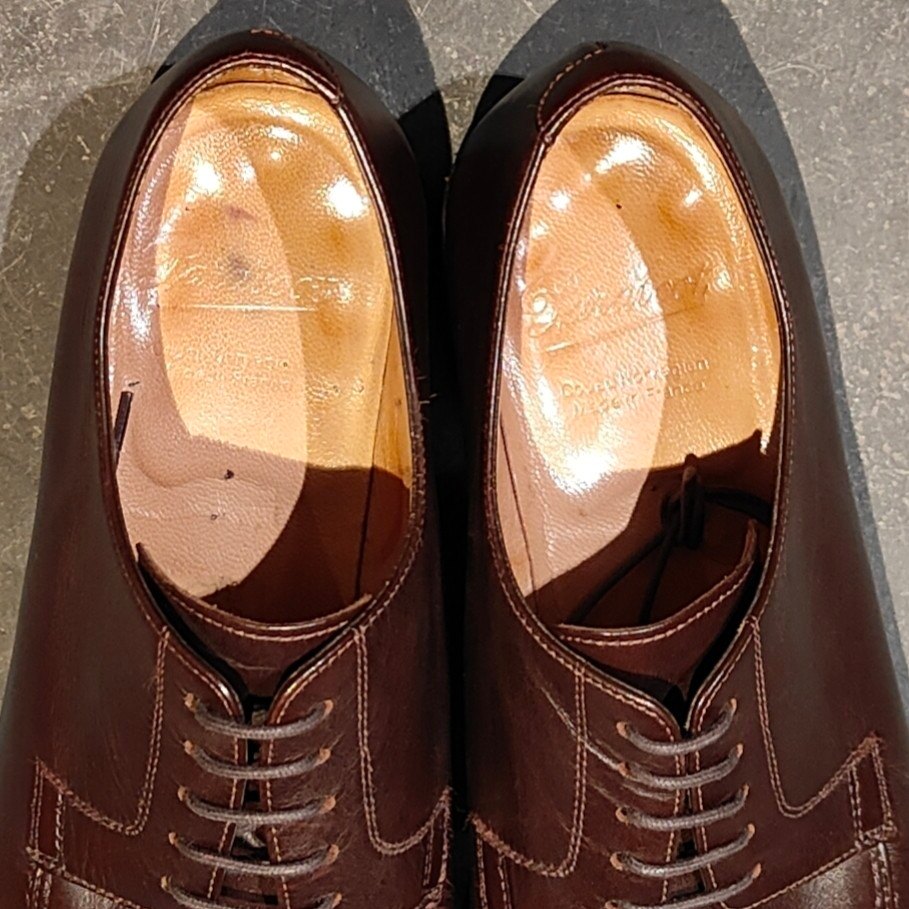 【PARABOOT】パラブーツ ルソー Uチップ カーフ カフェ サイズ UK7