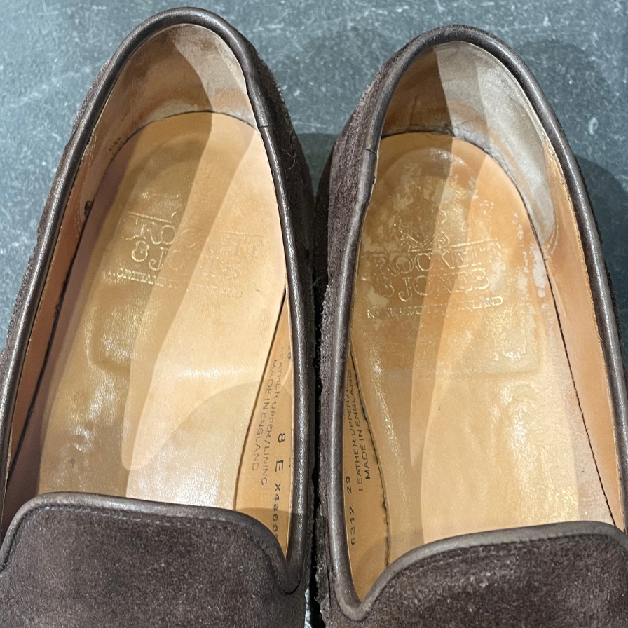【CROCKETT&JONES】クロケット&ジョーンズ キャベンディッシ3 タッセルローファー スエード ブラウン サイズ UK8E