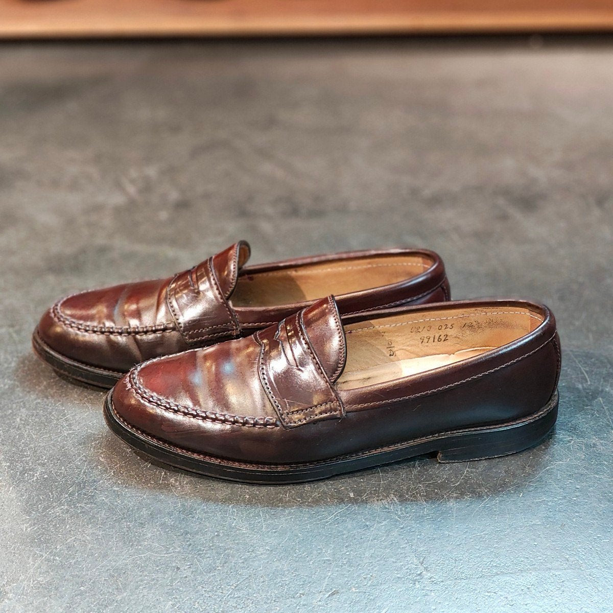 【ALDEN】オールデン 99162 ペニーローファー コードバン ダークバーガンディ サイズ US7D バンラスト 定価¥215,600-
