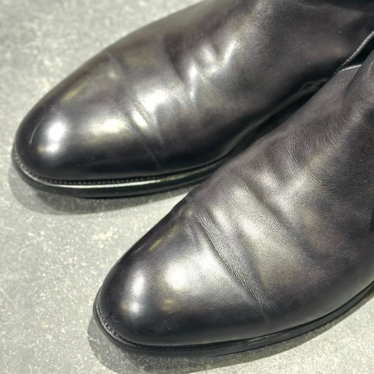【JOHNLOBB】ジョンロブ ジョッパーブーツ ブラック ミュージアムカーフ サイズ UK8.5E 8695Bラスト