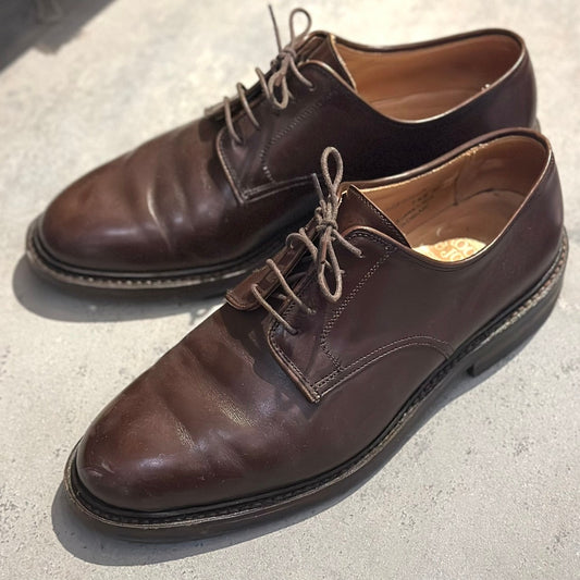 【CROCKETT&JONES】クロケット&ジョーンズ セッジムーア 外羽根 プレーントゥ カーフ ブラウン サイズ7.5E 378ラスト