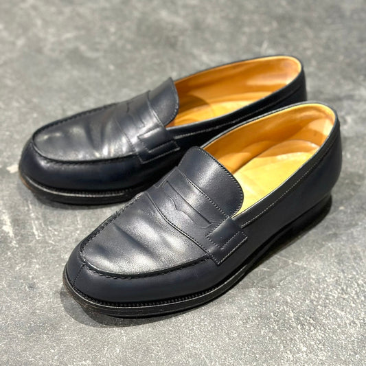 【J.M.WESTON】ジェイエムウエストン 180 シグニチャーローファー カーフ ネイビー サイズUk5.5D 41ラスト