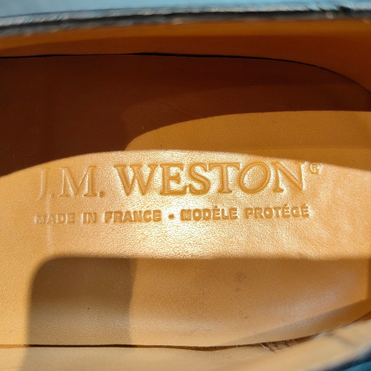 使用数回  【J.M.WESTON】ジェイエムウエストン  Uチップ カーフ ブラック サイズ UK7.5C 25ラスト 定価¥170,500-