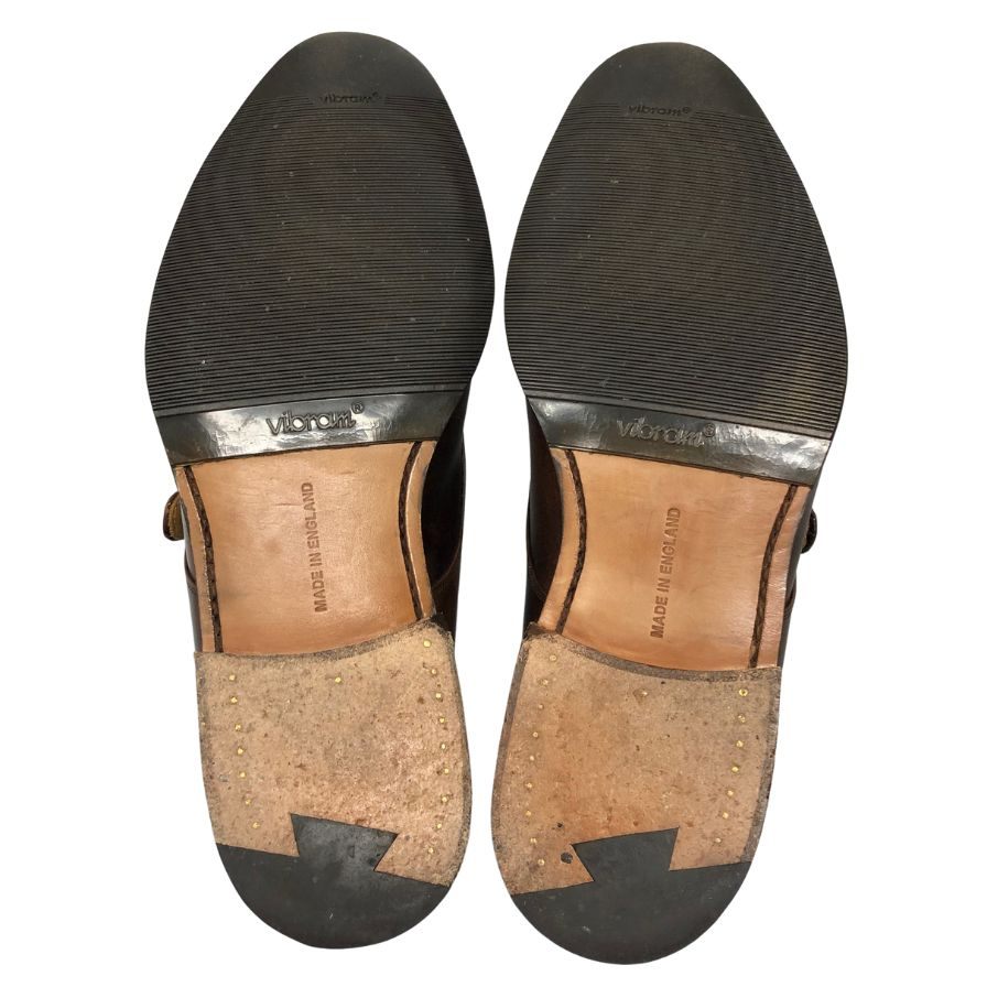 【TRICKERS】トリッカーズ LEWISTON シングルモンク ミュージアムカーフ ブラウン サイズ UK7.5