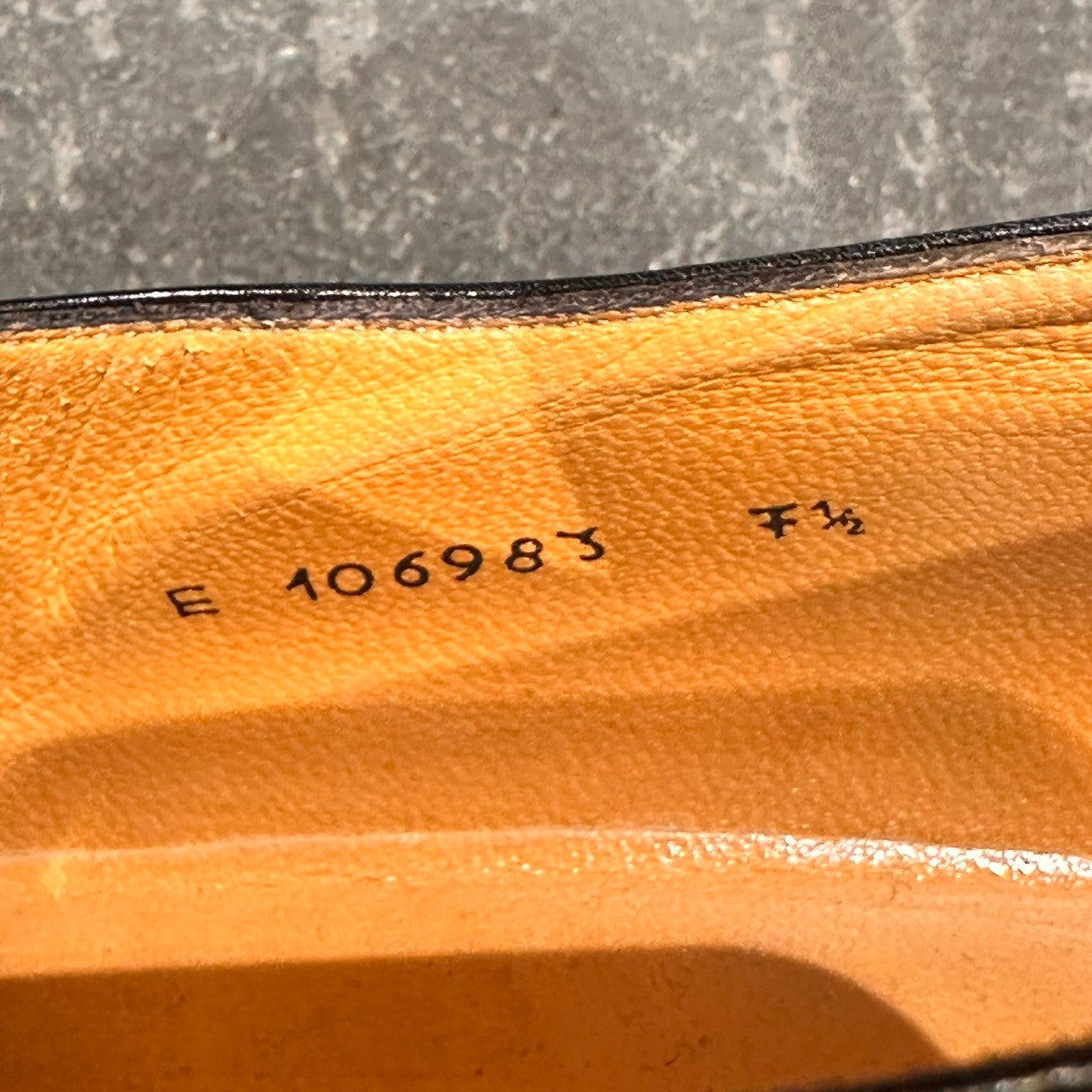 【TANINO CRISCI】タニノクリスチー 106983 スクエアトゥ ローファ― ブラック サイズUK7.5