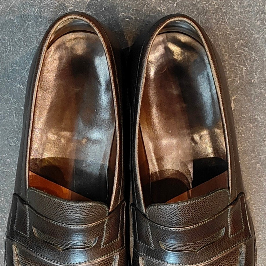 希少 美品【J.M.WESTON】ジェイエムウエストン 180 シグニチャーローファー 120周年記念限定ライン「カントリー・クラブ」コレクション 2011年モデルグレインレザー ブロンズグリーン サイズ U6.5C 41ラスト 現行参考定価¥156,200-