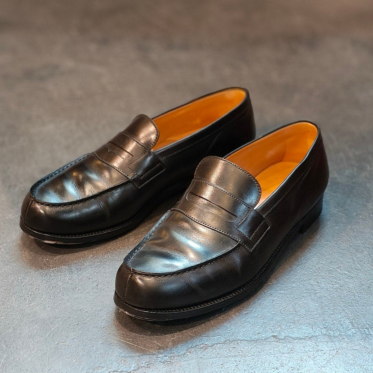 【J.M.WESTON】ジェイエムウエストン 180 シグニチャーローファー ボックスカーフ ブラック サイズ UK6.5D 41ラスト 定価¥151,800-