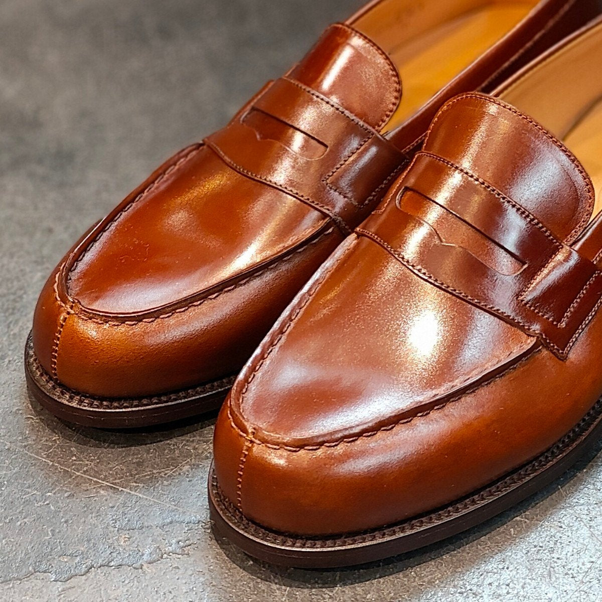 希少 新品未使用 【J.M.WESTON】ジェイエムウエストン UK7D シグニチャーローファー コードバン コニャック サイズ UK7D 41ラスト