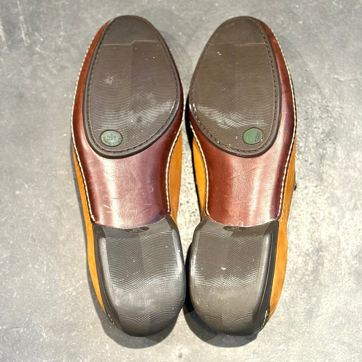 美品【TANINO CRISCI】タニノクリスチー ドライビング C 131101 鹿革 ライトブラウン サイズUK9