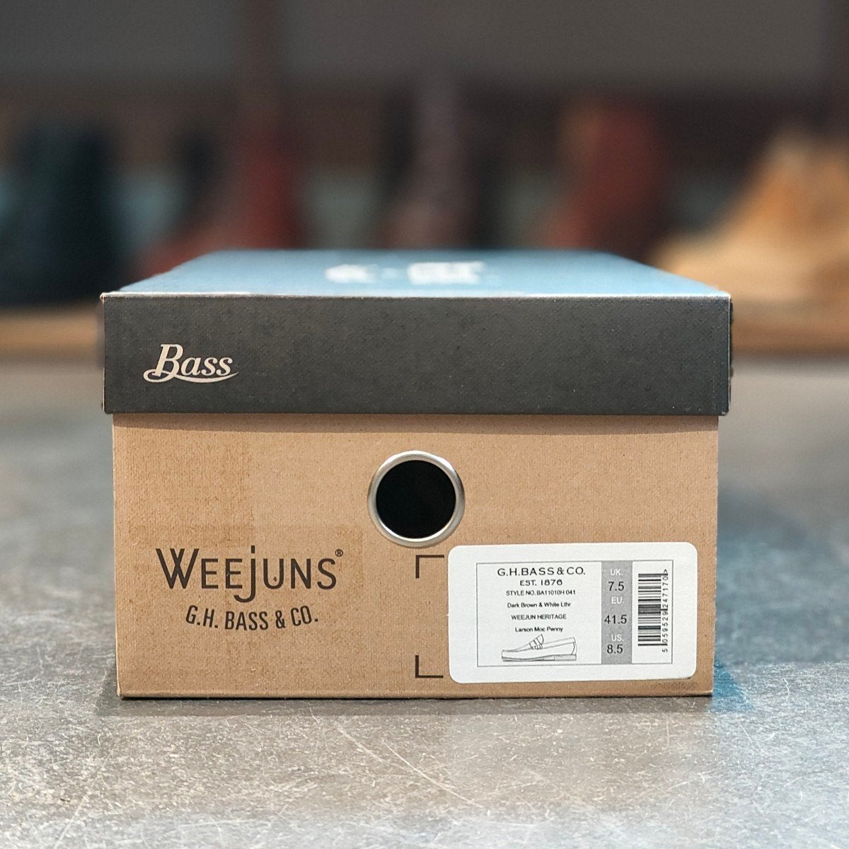新品未使用 【G.H.Bass & Co.】ジーエイチバス 11010H ラーソン ローファー カーフ ブラウン×ホワイト サイズ US8.5 定価¥33,000-