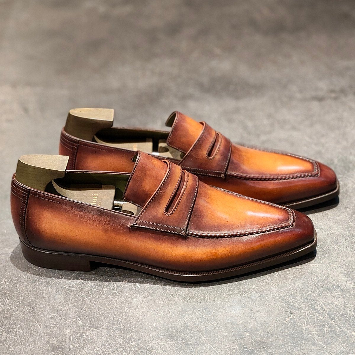 新品未使用 【BERLUTI】ベルルッティ アンディ ローファー カーフ パティーヌ ブラウン サイズ UK9