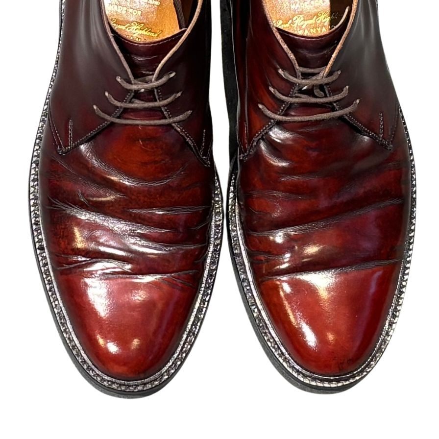 【CROCKETT&JONES】クロケット&ジョーンズ ビジネスシューズ ガラスレザー ブラウン(茶系) サイズ UK6.5E ラスト