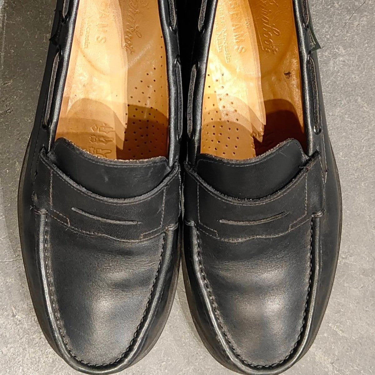 希少【PARABOOT】パラブーツ 0514 コインローファー ビームス別注 カーフ ネイビー サイズUK7