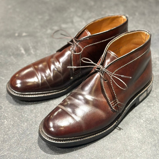 【Alden】オールデン 1357 チャッカブーツ プレーントゥ コードバン ブラウン サイズUS7D バリーラスト