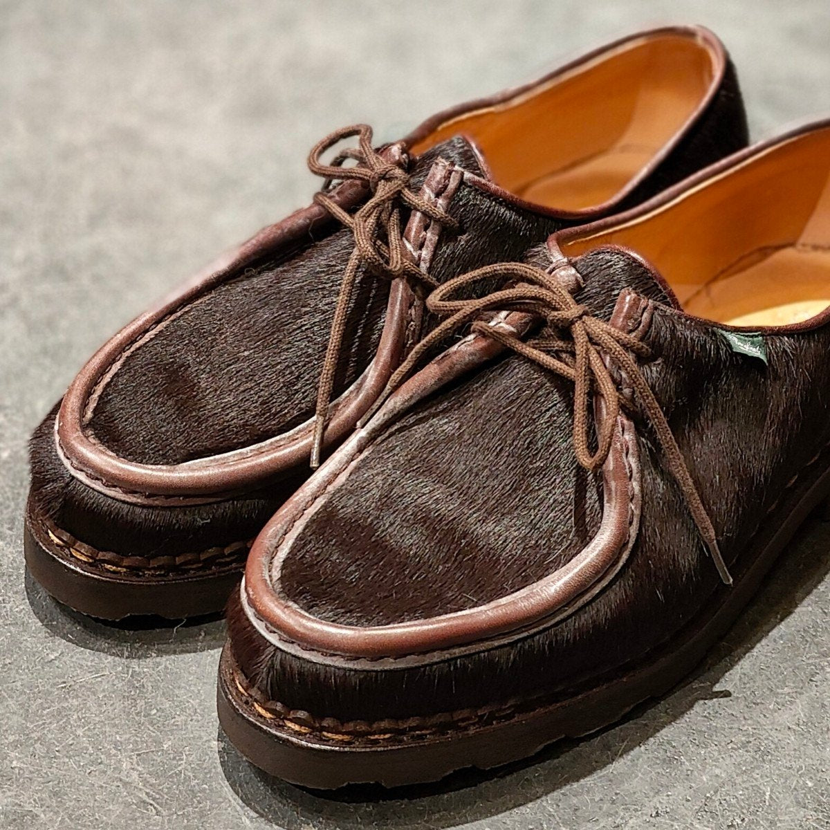 試着程度 【Paraboot】パラブーツ International Gallery BEAMS別注 ミカエル チロリアン ハラコ ブラウン UK9