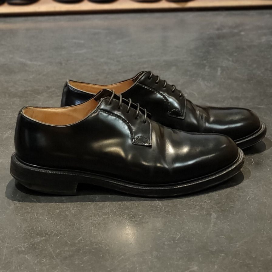【Church's】チャーチ シャノン プレーントゥ ボリッシュドバインダーカーフ ブラック サイズ UK10G 103ラスト 参考定価¥181,500-