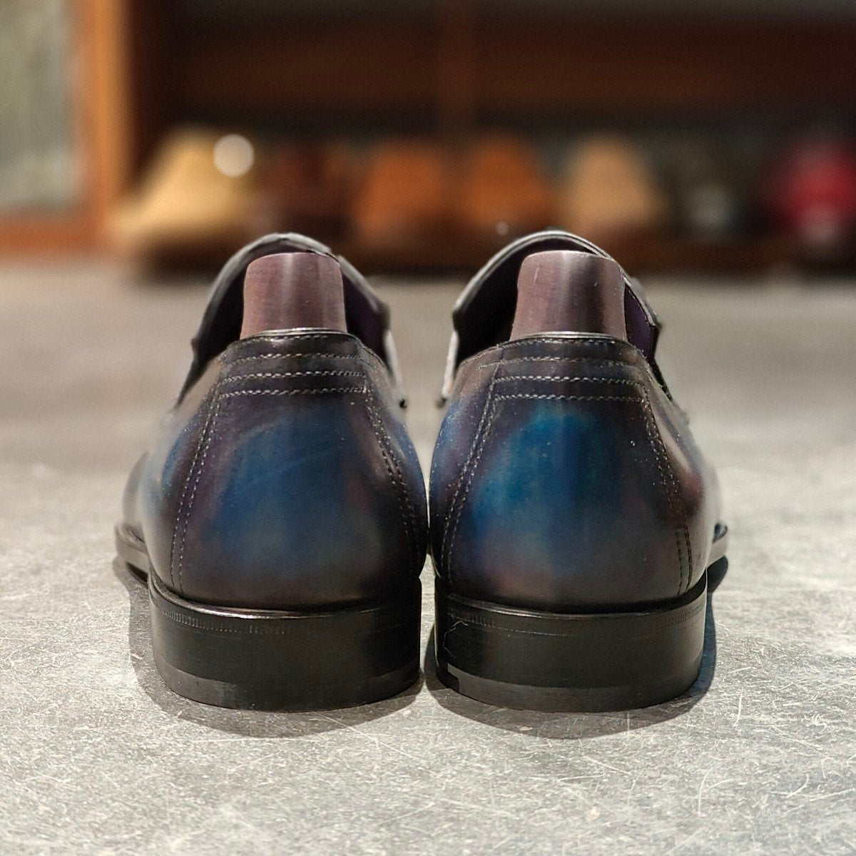 新品未使用 【BERLUTI】ベルルッティ アンディ ローファー カーフ パティーヌ ブルー サイズ UK9