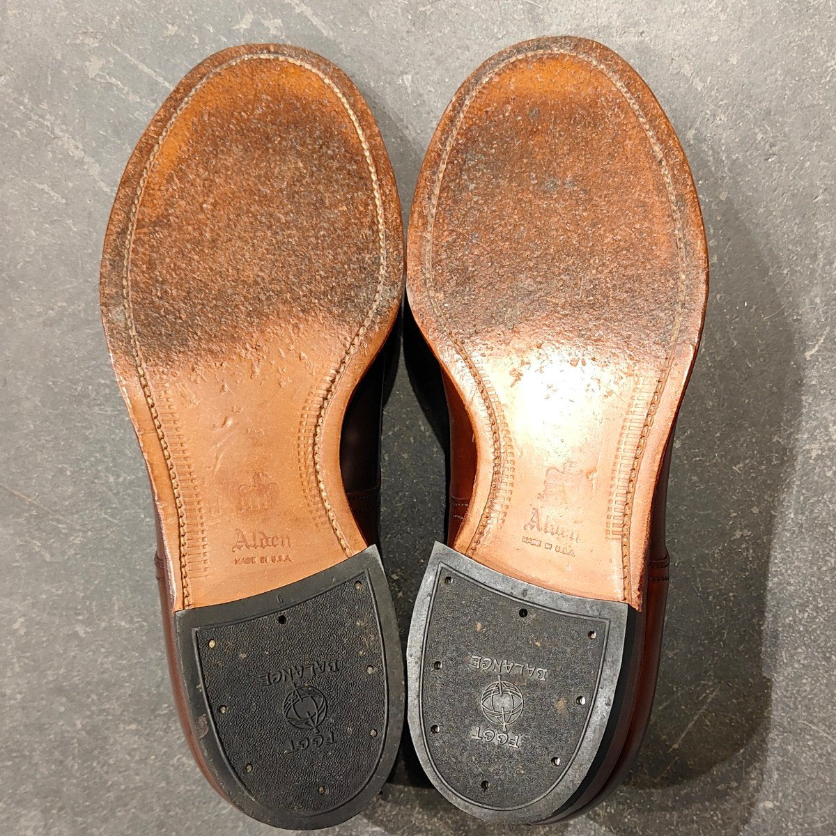 希少 使用数回【ALDEN】オールデン 125周年記念限定モデル 54951 Vチップ コードバン ダークブラウン サイズUS7.5D モディファイドラスト