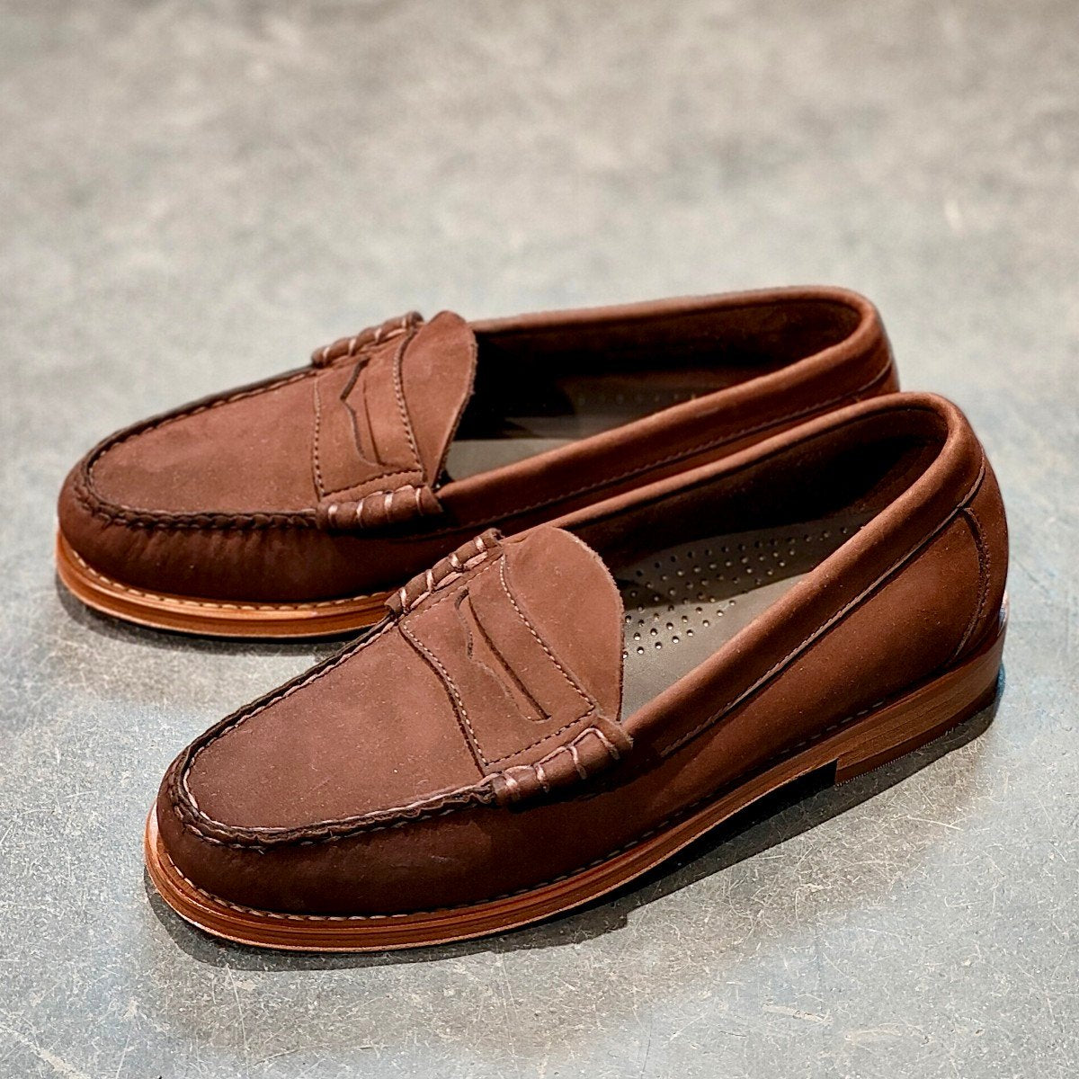 新品未使用 【G.H.Bass&Co. 】 ジーエイチバス 11711D ラーソン ローファー ヌバック ブラウン サイズ US7