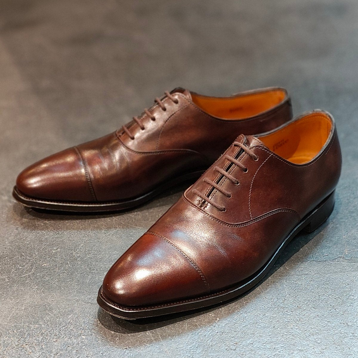 極美品 【JOHNLOBB】ジョンロブ シティ2 ミュージアムカーフ ダークブラウン サイズ UK6D 7000ラスト 定価¥215,600-