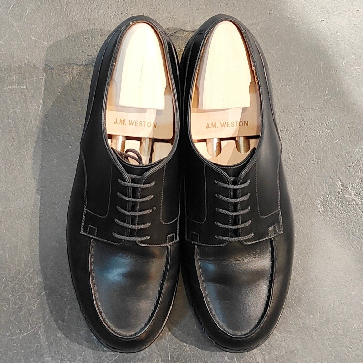 極美品 【J.M.WESTON】ジェイエムウエストン 641 ゴルフ Uチップ ボックスカーフ ブラック サイズ UK8E ラスト 定価¥168,300-
