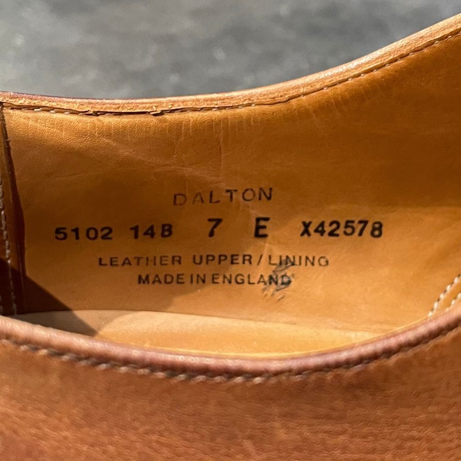 【CROCKETT&JONES】クロケット&ジョーンズ プレーントゥ ダルトン ブラウン サイズ UK7E