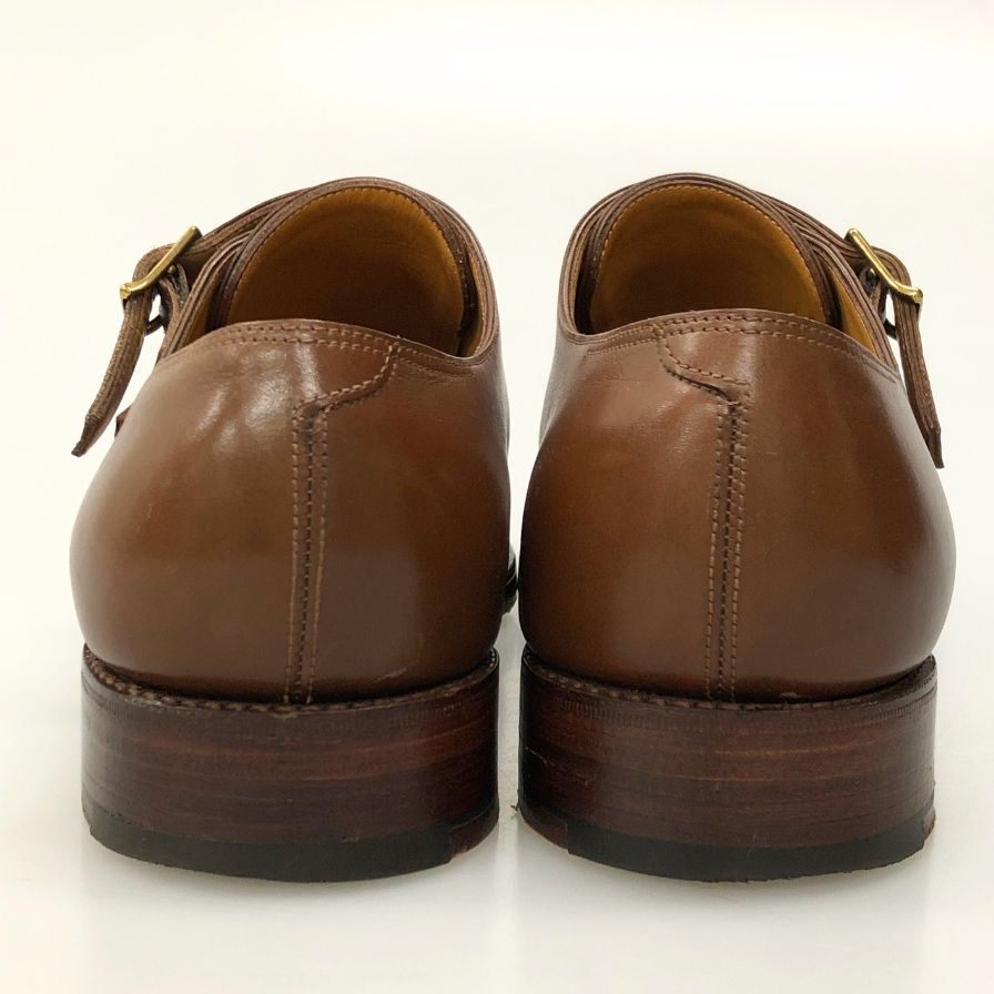 極美品【JOHNLOBB】ジョンロブ ウィリアム ダブルモンク カーフ ライトブラウン サイズ UK7.5EE 9795ラスト 参考定価¥251,900-