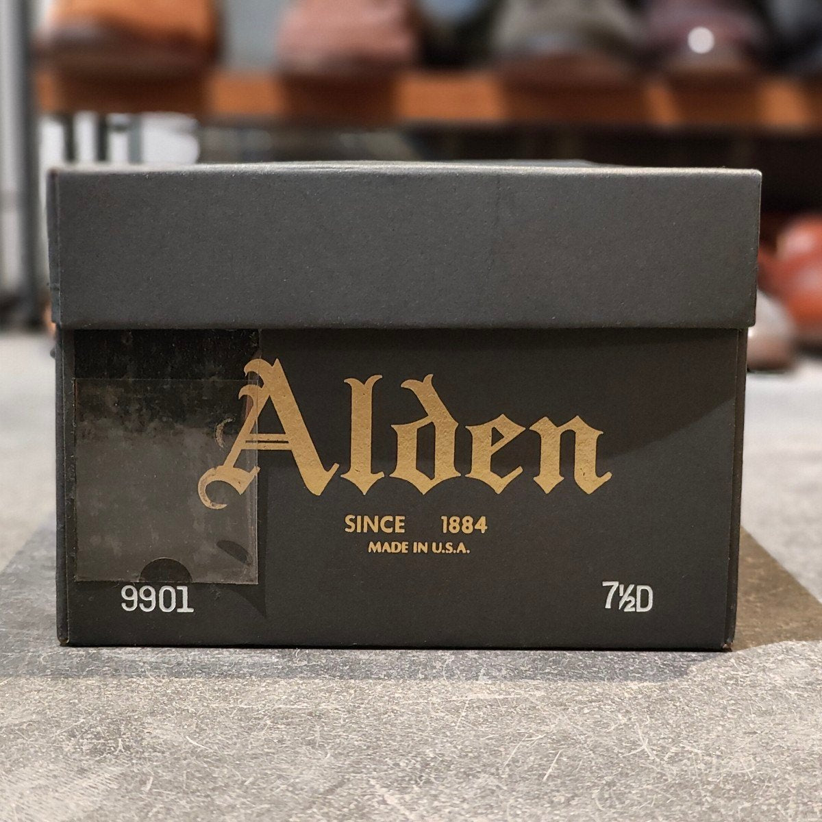 【ALDEN】オールデン 9901 プレーントゥ コードバン ブラック サイズ US7.5D バリーラスト 参考定価¥220,000-