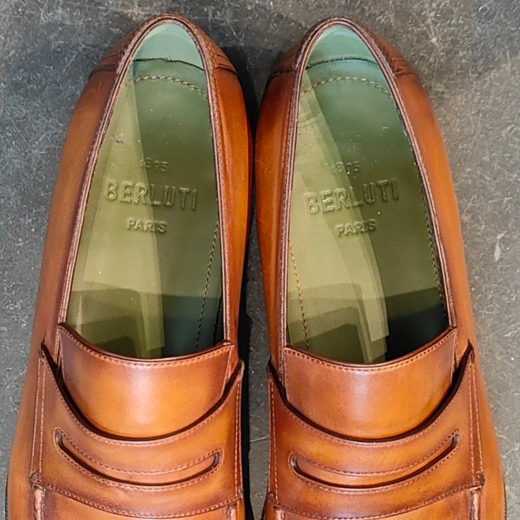 美品【BERLUTI】ベルルッティ 1213T アンディ カーフ パティーヌ ブラウン サイズ UK9