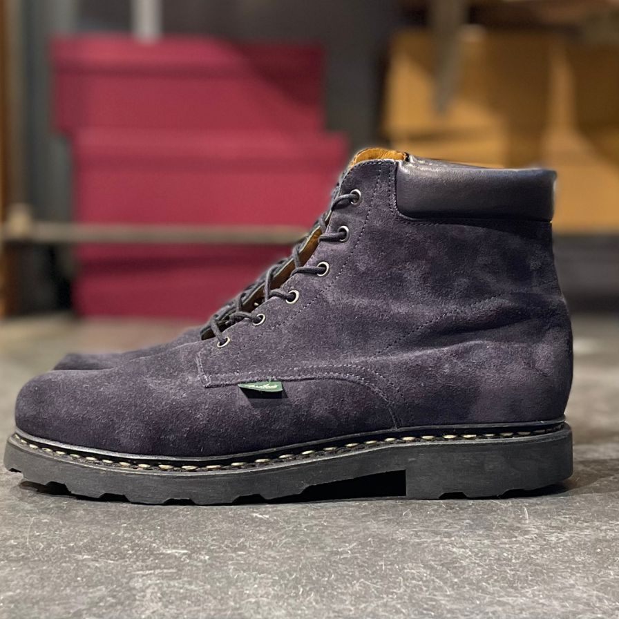【Paraboot】パラブーツ ベルジュラック レースアップブーツ スエード ネイビー サイズUK7.5