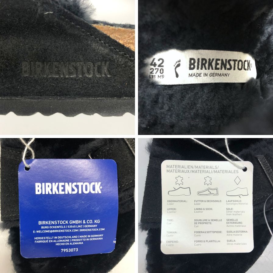 【BIRKENSTOCK】ビルケンシュトック スエード ブラック(黒) サイズ 27.0 ラスト