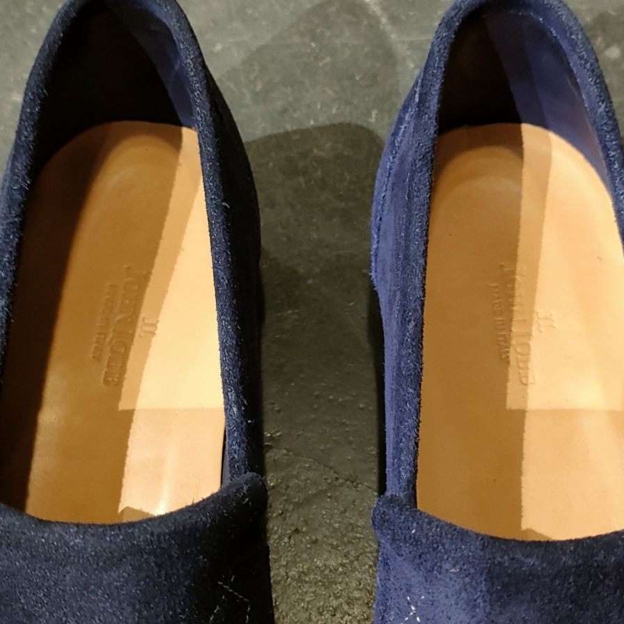 【JOHN LOBB】ジョンロブ YARDLEY スエードシューズ カーフ ネイビー サイズ UK7 ラスト8695