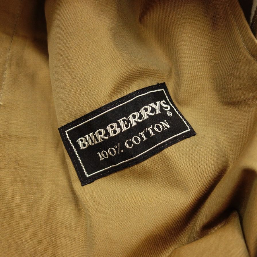 80s【Burberry's】バーバリー ステンカラーコート コットン100% サイズ8 ベージュ レディース