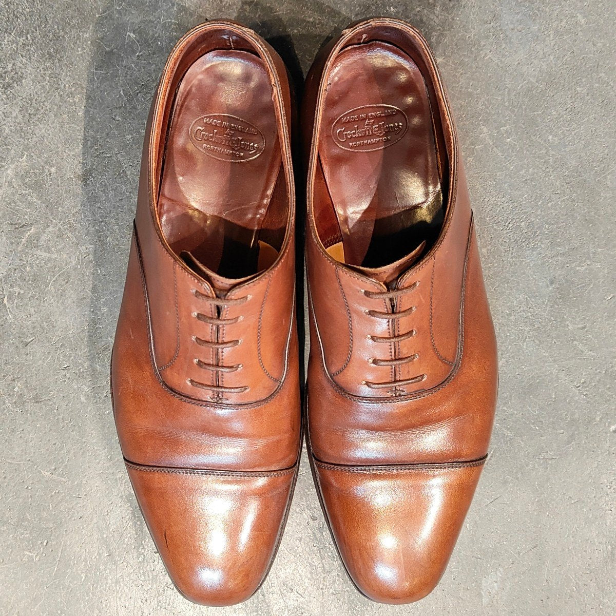 【CROCKETT&JONES】クロケット&ジョーンズ オードリー3ストレートチップ カーフ ブラウン サイズ UK8.5E