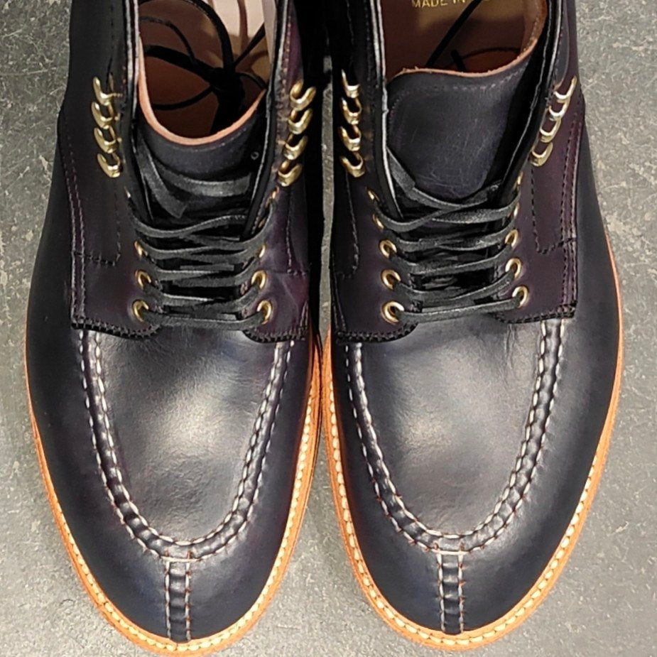 希少 新品未使用 【ALDEN】オールデン バーニーズニューヨークt別注 N3805H NST タンカーブーツ クロムエクセル ネイビー サイズUS7D モディファイドラスト