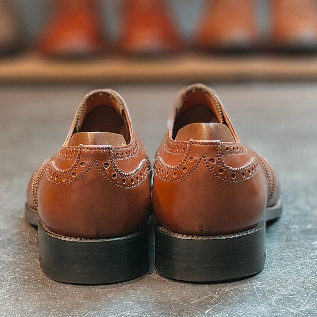 希少 【J.M.WESTON】ジェイエムウエストン 376 旧旧旧ロゴ フルブローグ  カーフ ブラウン サイズ UK7E 11ラスト