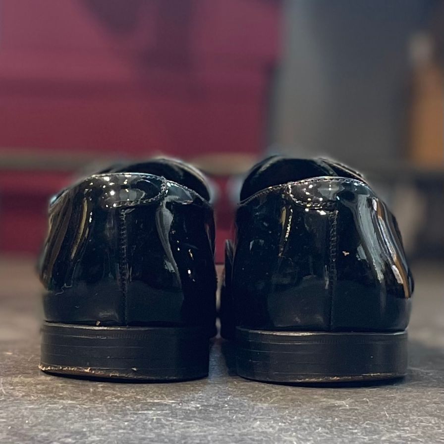 【CROCKETT&JONES】クロケット&ジョーンズ チャーム プレーントゥ パテントレザー ブラック サイズ UK8E 341ラスト