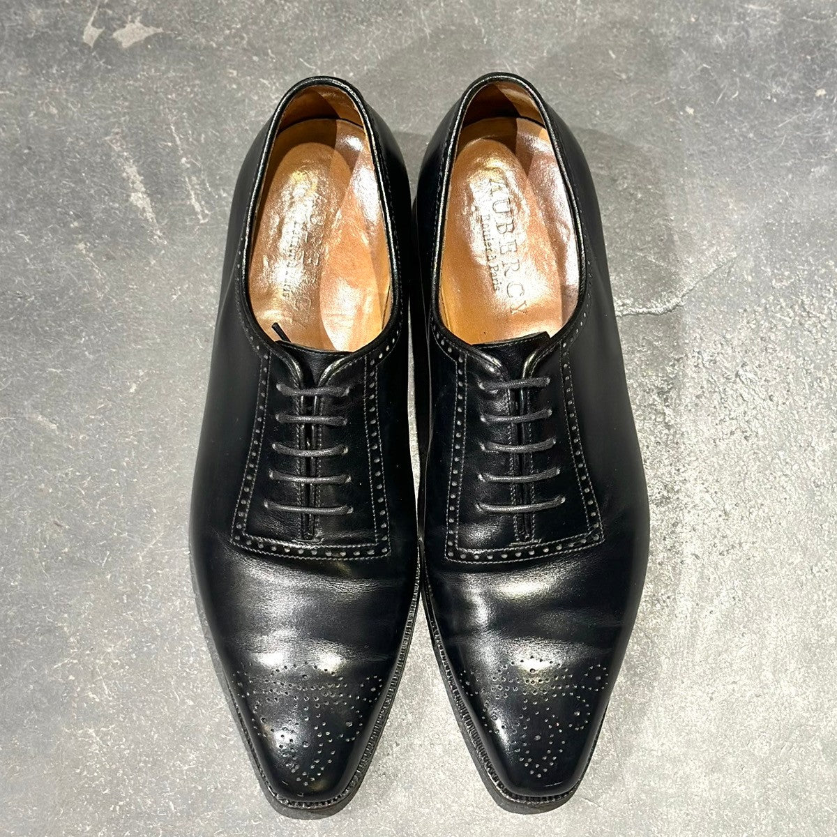 極美品【AUBERCY】オーベルシー 772 アデレード カーフ ブラック サイズUK5.5