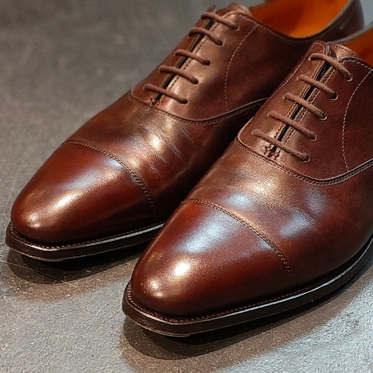 極美品 【JOHNLOBB】ジョンロブ シティ2 ミュージアムカーフ ダークブラウン サイズ UK6D 7000ラスト 定価¥215,600-