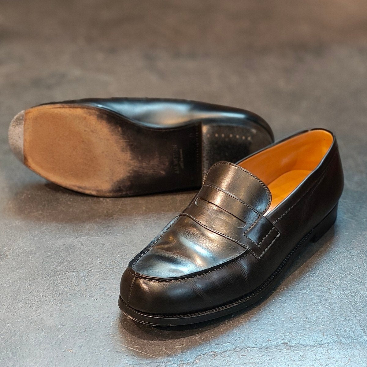 【J.M.WESTON】ジェイエムウエストン 180 シグニチャーローファー ボックスカーフ ブラック サイズ UK6.5D 41ラスト 定価¥151,800-