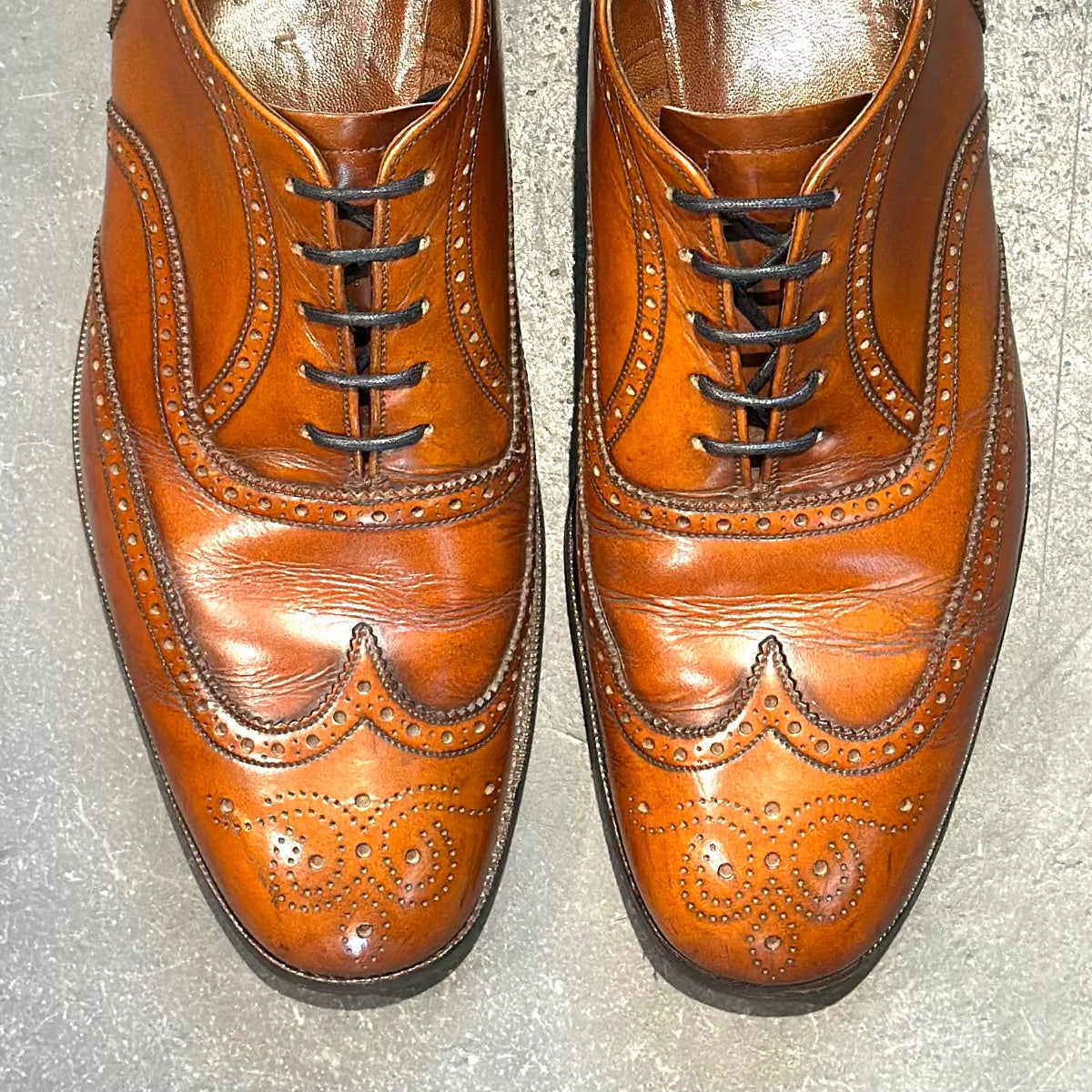 美品【Church's】チャーチ Whip Flexシリーズ ウイングチップ 2都市 ブックバインダーカーフ サンダルウッド UK85E 73ラスト