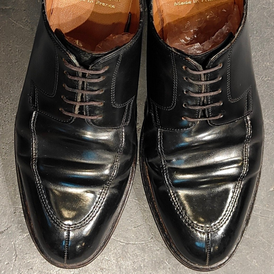 希少【Paraboot】パラブーツ サンド Uチップ コードバン ブラック サイズ UK6