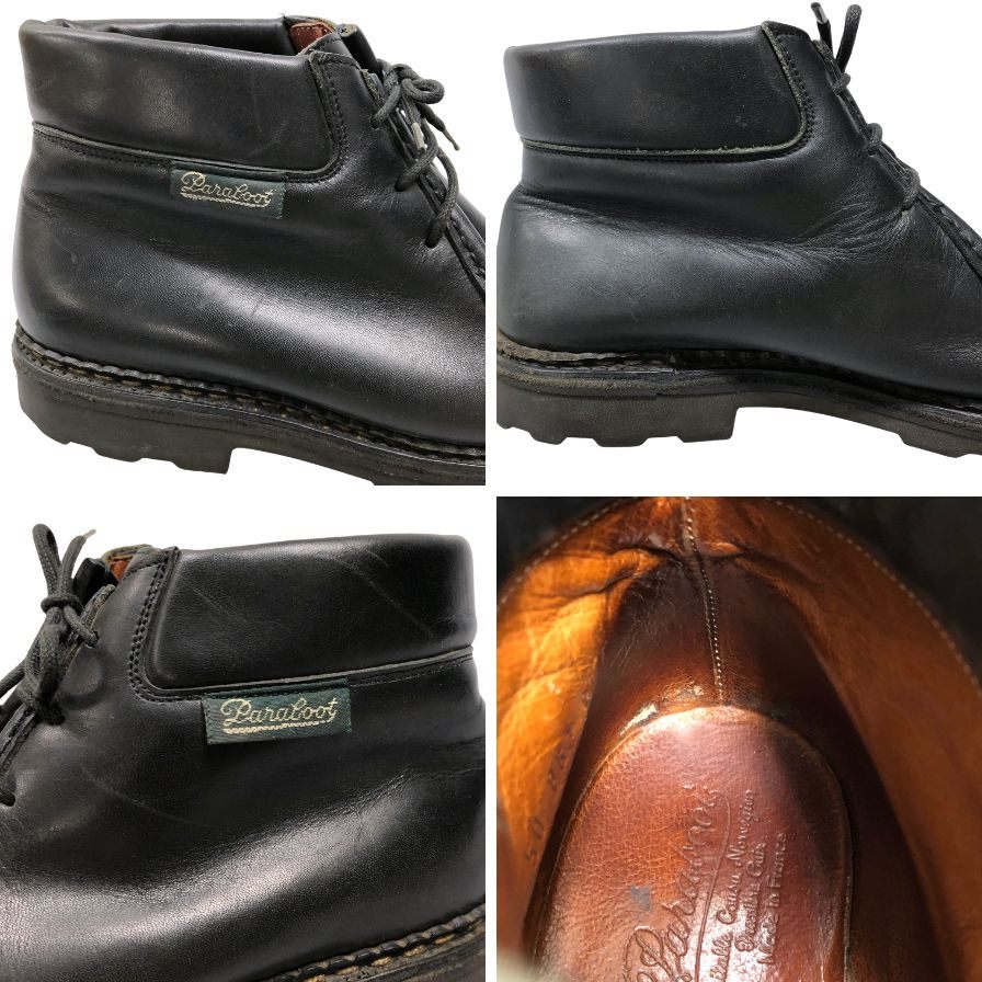 希少 デカタグ【Paraboot】パラブーツ ミリー チロリアン ブーツ ブラック サイズ 40