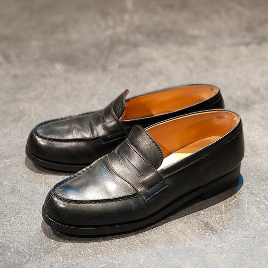 【J.M.WESTON】ジェイエムウエストン 180 シグニチャーローファー ボックスカーフ ブラック サイズ UK4.5C 41ラスト 定価¥156,200-