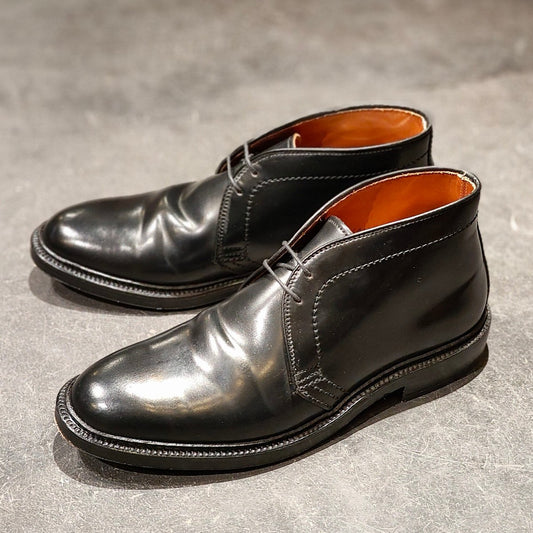 使用数回 【ALDEN】オールデン 1340 チャッカブーツ コードバン ブラック サイズ US7.5D バリーラスト 定価¥216,700-