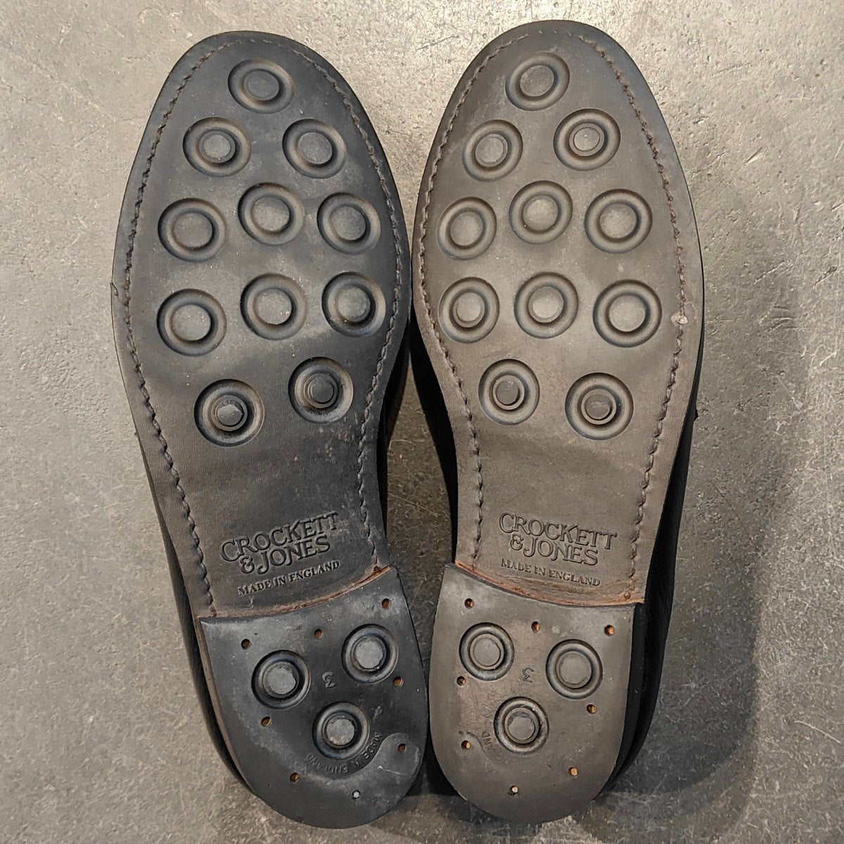 美品 【Crockett&Jones】クロケット&ジョーンズ ボストン ローファー グレインレザー ブラック サイズUK6E 314ラスト