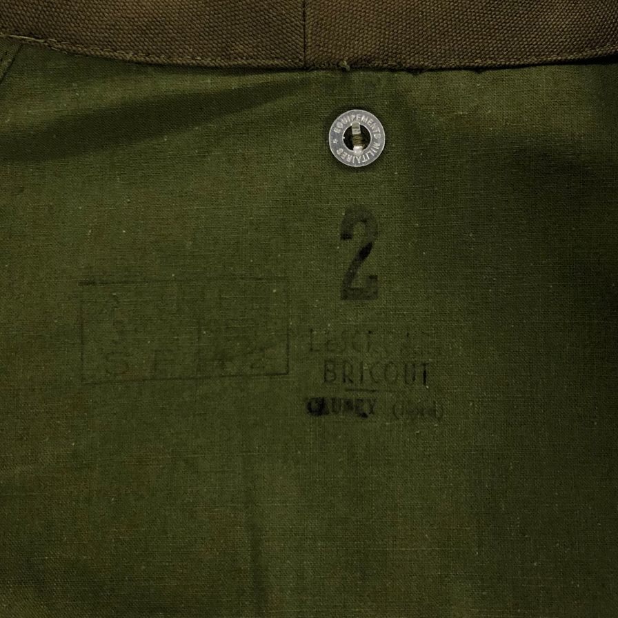 50s 【FRENCH ARMY】 フランス軍 Mー35 モーターサイクルコート サイズ2 カーキ